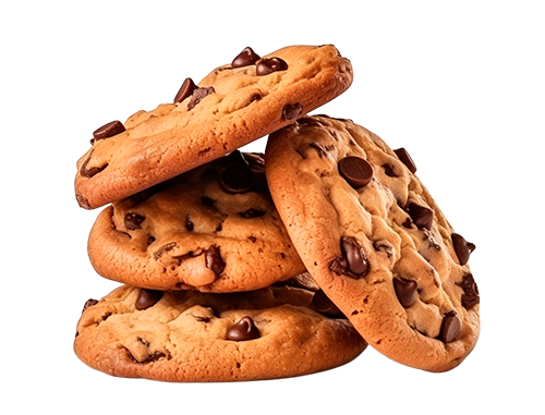 Fresh chocolate chip cookies offered on the family fun center food menu at Mulligan Family Fun Center in Murrieta.