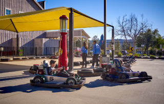 Kids riding rookie go-karts at Murrieta attraction