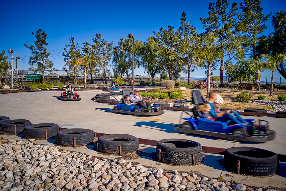 Outdoor go-kart racecourse at Temecula family attraction