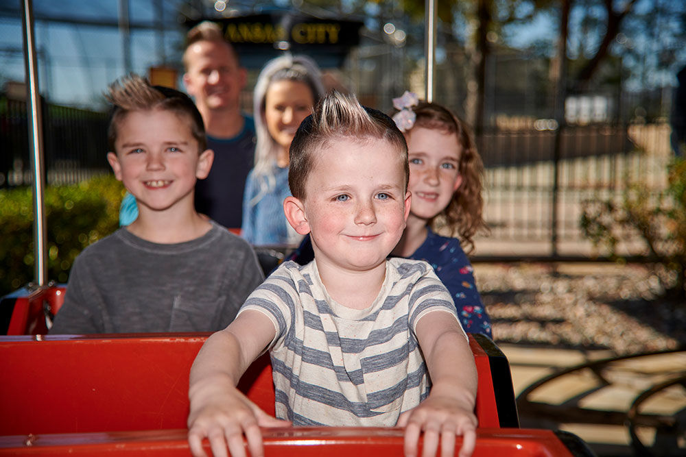 Western-themed kids train ride at Murrieta attraction