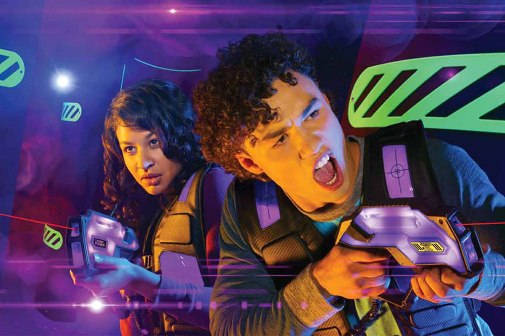 Indoor kids attraction in Temecula with glow-in-the-dark laser tag