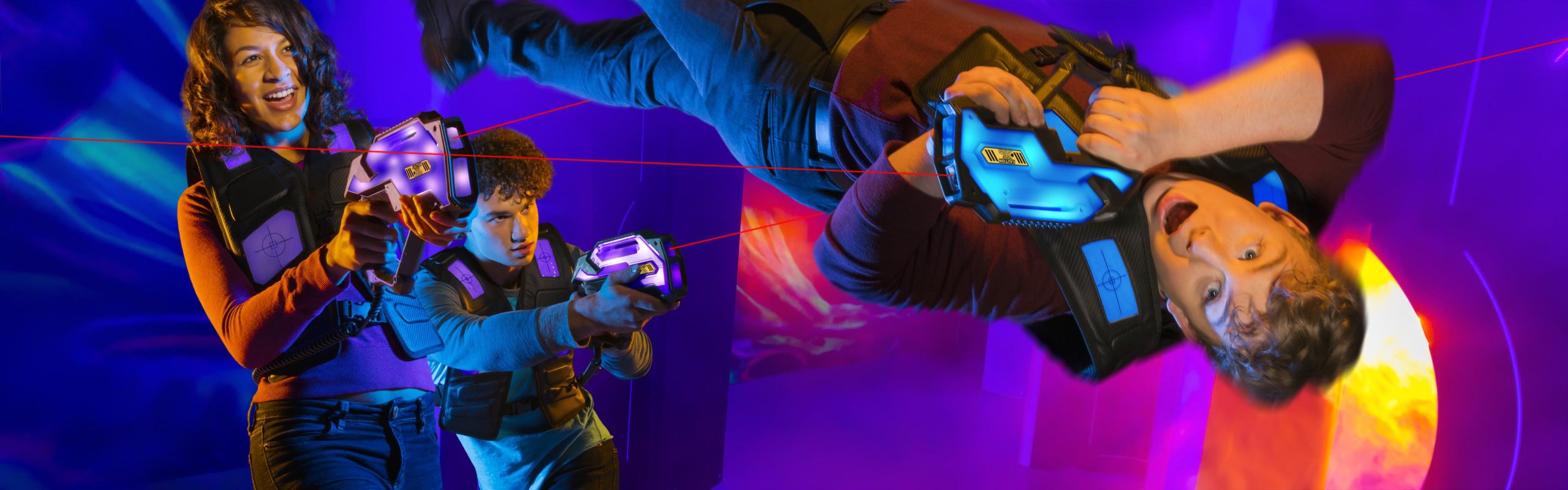 Laser tag game at indoor Temecula attraction for kids