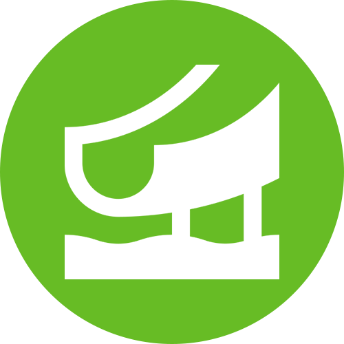 Slide attraction icon representing group packages for fun group events and shared activities