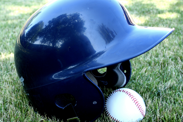 Youth baseball helmet at Temecula outdoor attraction