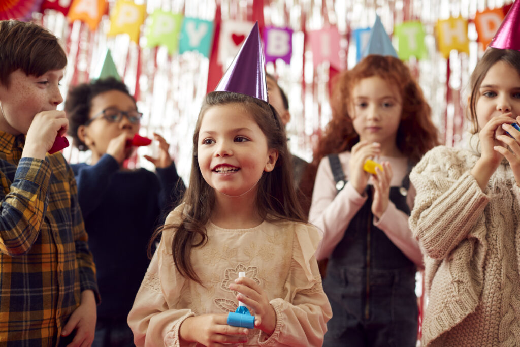 Kids enjoying a birthday at a family fun center in Murrieta, CA