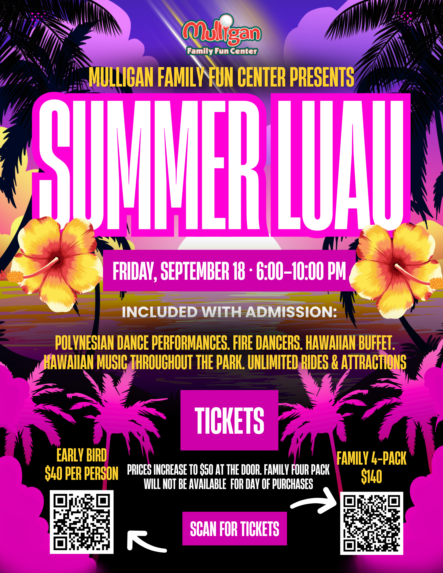 MULLIGAN LUAU NIGHT 9/18 – Individual Tickets